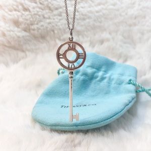 Tiffany & Co. Atlas Key Pendant Necklace